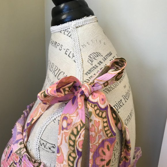 Zimmermann Violet Tiered Sundress Midi Dress Womens 1 Small Pink Floral Smocked - Picture 12 of 15